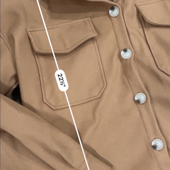 SHEIN tan button down shacket - Picture 5 of 5
